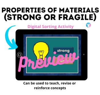 Properties Of Materials Strong Or Fragile Fragility Boom Cards