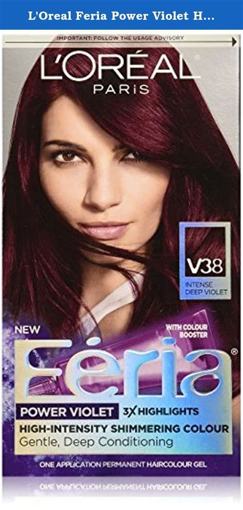 L'Oreal Feria Power Violet Hair Color V38 Intense Deep ...