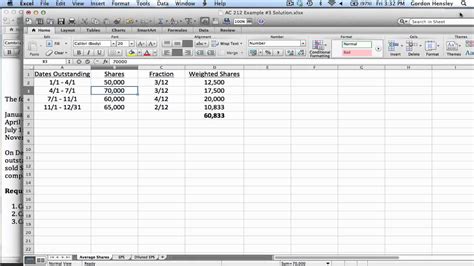 Diluted Earnings Per Share Demonstration - YouTube