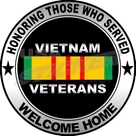 Us Army Vietnam Veterans “welcome Home” Sticker Round Usa