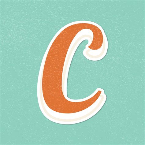 Retro Letter C Bold Typography Free Image By Jingpixar