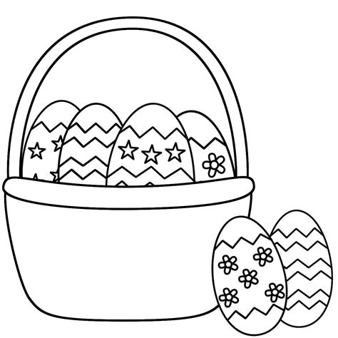 Download Easter basket coloring pages to download and print for free
