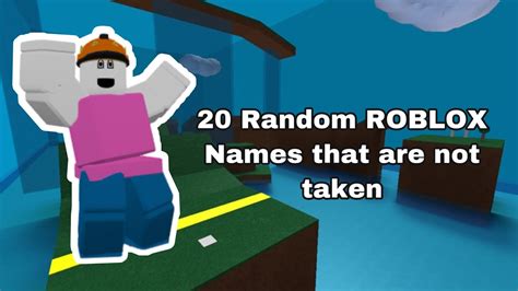 Random Roblox Names That Are Not Taken Youtube