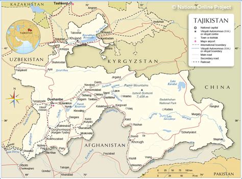 Check spelling or type a new query. Political Map of Tajikistan - Nations Online Project