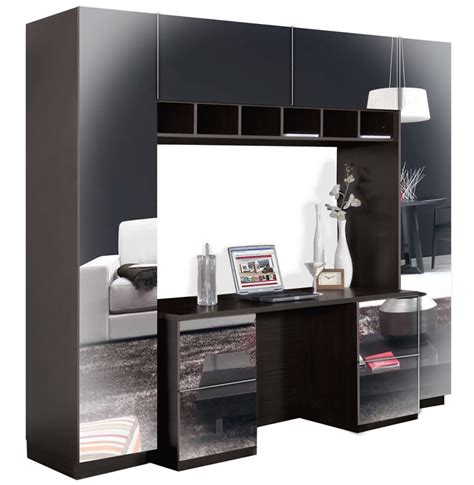 6 use your mirrored wall as a canvas and paint or stencil right on top of it. Davidson Wall Unit Desk | Contempo Space