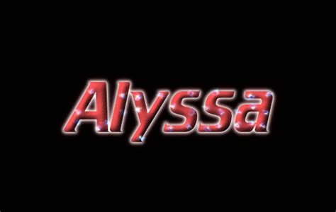 Alyssa Logo Free Name Design Tool From Flaming Text