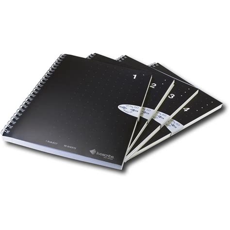 Best Buy Livescribe Single Subject Dot Paper Notebooks Nos 1 4 Black