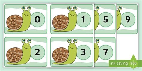 👉 Snails Number Cards 0 10 Teacher Made Twinkl