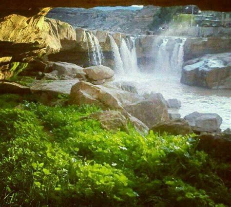 Afarineh Waterfall Pol Dokhtar Lorestan Province Iran Persian