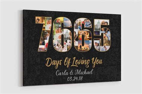 If so, we have you covered. 21 Year Anniversary Gift Canvas 21st Wedding anniversary ...
