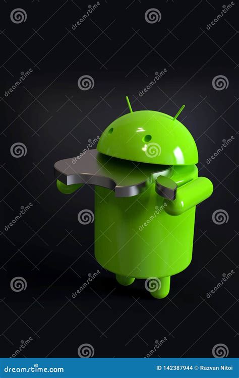 Android Vs Apple Ios Competition Symbol Logo Characters Editorial