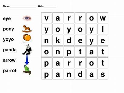 Kindergarten Word Puzzles Puzzle Printable Words Easy