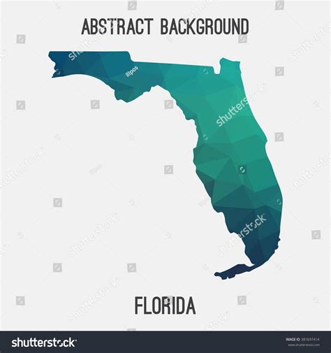 Florida State Map In Geometric Polygonal Style Royalty Free Stock