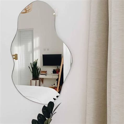 Wavy Mirror For Wall Aesthetic Decor Irregular Tabletop Etsy In 2021