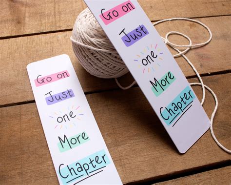 Handmade One More Chapter Quote Print Bookmarks Perfect Book Etsy Uk