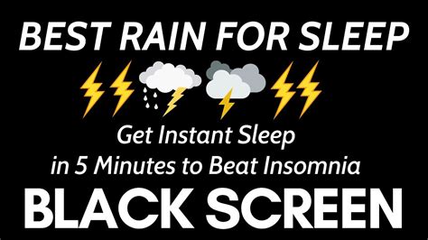 Get Instant Sleep With Rain And Thunder Sounds In 3 Minutes Black
