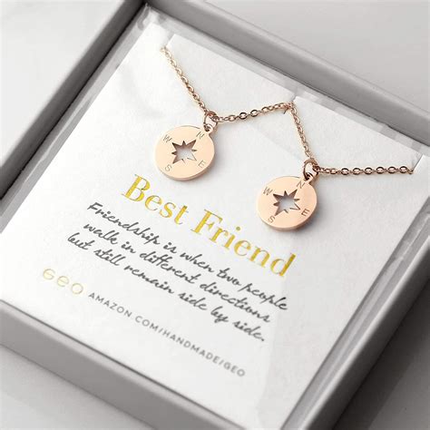 Best friend gift ideas amazon. Amazon.com: Best Friend Necklaces For Two Rose Gold ...