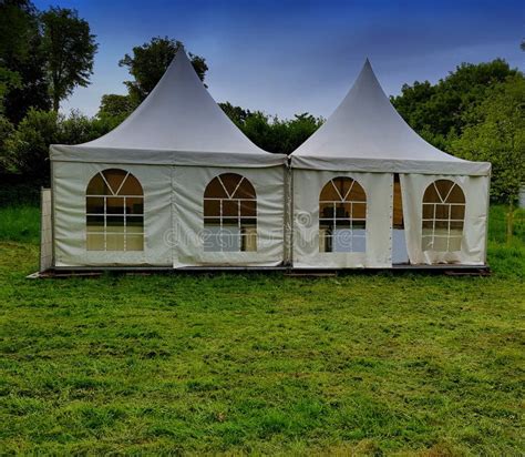 Two Big White Tents For Events Stock Photo Image Of Barn Holiday