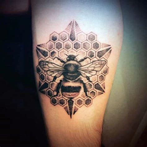 Geometric Bee Tattoo Best Tattoo Ideas