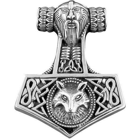 Silberanhanger mjolnir thors hammer klein. Pendentif Odin Marteau Thor Mjölnir - Viking Legends