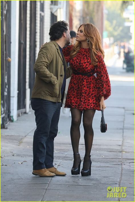 Eva Mendes Wows In Red Animal Print Dress Celebrating Holiday