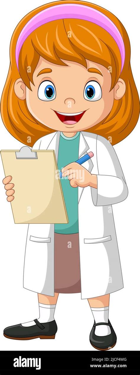 Cartoon Female Nurse Holding A Clipboard Stock Vector Image And Art Alamy