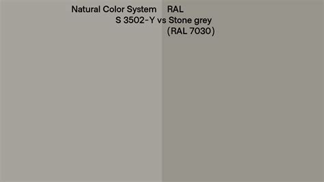 Natural Color System S 3502 Y Vs RAL Stone Grey RAL 7030 Side By Side