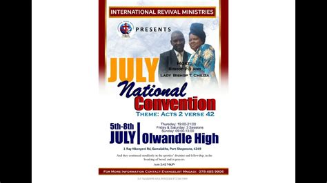 International Revival Ministries 2018 July National Conference Youtube