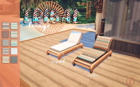 Thalania Sims 4 Island Living Recolors Tribal Lounge Mods Sims 4