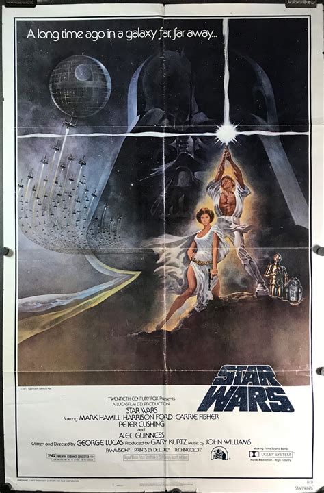 Star Wars Original Folded Style A Fourth Printing Vintage Movie Poster Original Vintage Movie