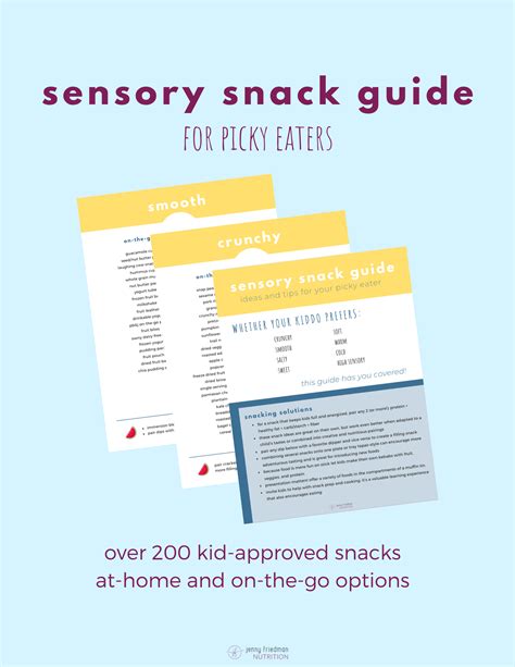 Sensory Snack Guide For Picky Eaters — Jenny Friedman Nutrition