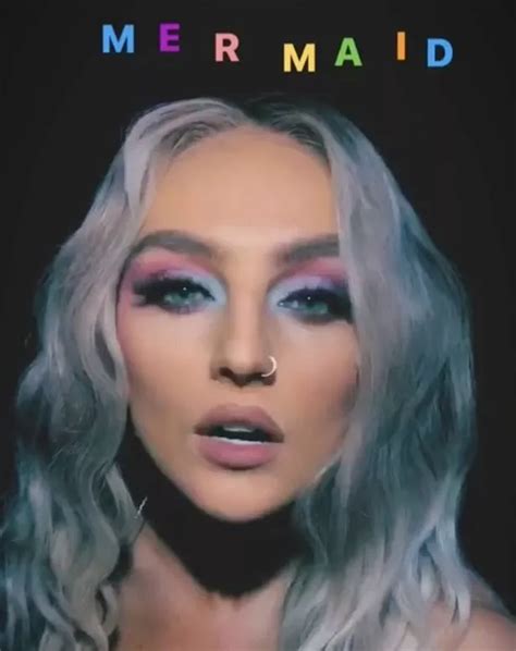 little minx perrie edwards flaunts her ample cleavage in a figure hugging crop as she shares