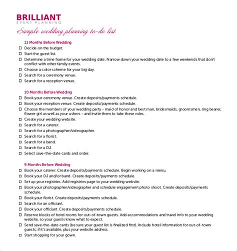 wedding planner template  word  documents