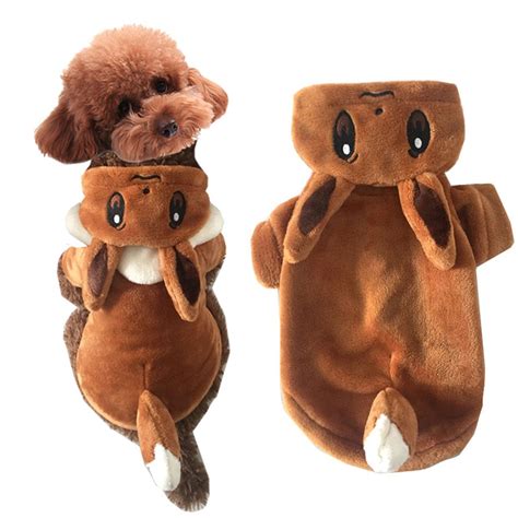 Cute Halloween Pokemon Eevee Dog Costume Clothing For Pet Winter Warm