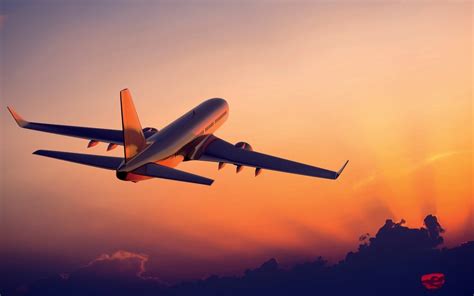 Airplane Taking Off Into The Sunset Wallpaper Aircraft Wallpaper Better