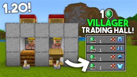 Easy 120 Villager Trading Hall In Minecraft Bedrock Minecraft