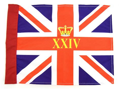British Army 24th Foot Regiment Queens Colours Flag Regimental Flags