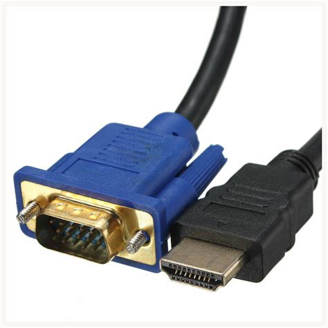 1080p Hdmi Male To Vga Male Video Converter Adapter Cable For Cpu To