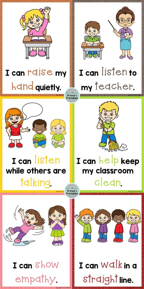 Preschool Classroom Rules Preschool Behavior Kindergarten Classroom