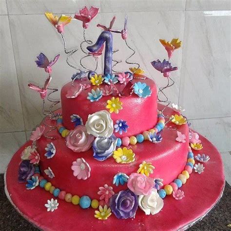 Order Colourful Flowers And Butterfly Cake Cfg12 In Bangalore Chefbakers