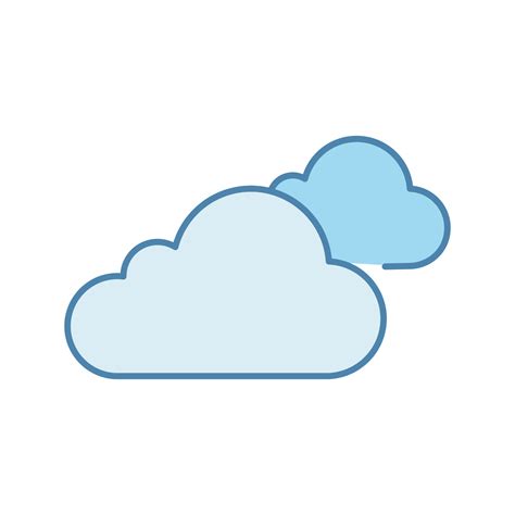 Cloudy Weather Color Icon Clouds Heavy Clouds Overcast Weather