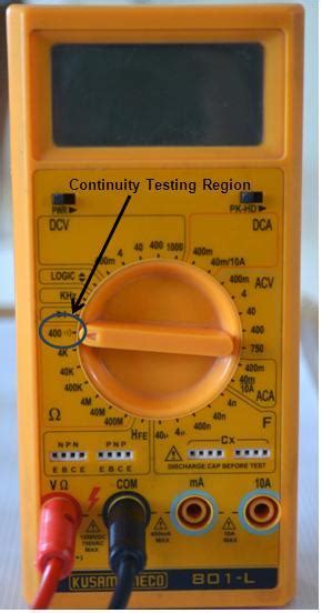 Check if the switch is still functional. Multimeter Tutorial: How to test Continuity | Engineers ...
