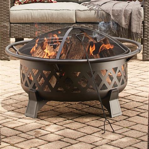 Round Fire Pit Outdoor Furniture Firepits And Patio Heaters