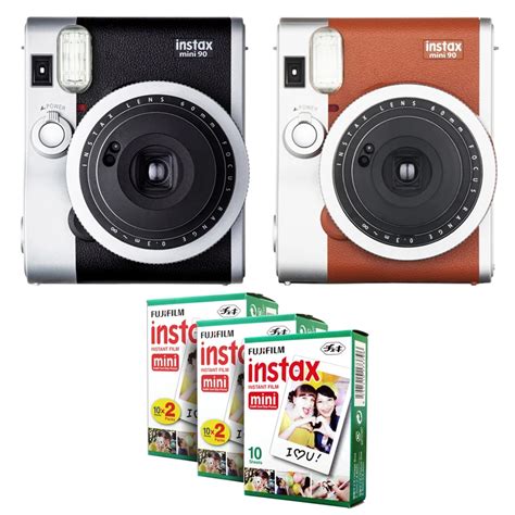 Fujifilm Instax Mini 90 Neo Classic Black Brown Instant Film Camera