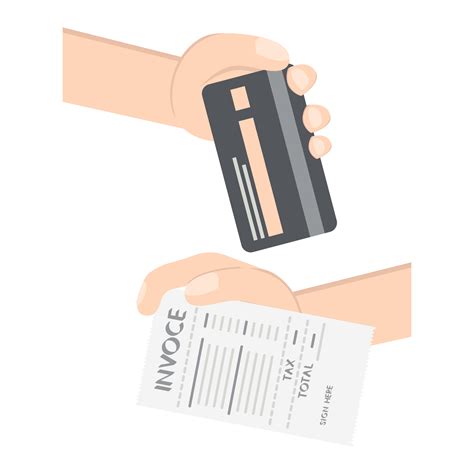 mano que sostiene la factura de pago de la tarjeta de crédito 11831256 PNG