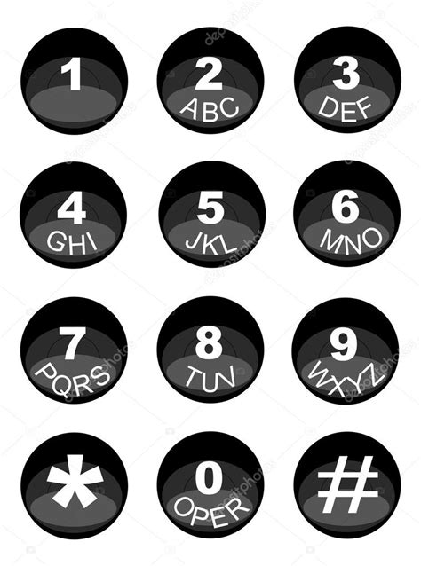 Phone Number Buttons Stock Vector By ©willeecole 51808951