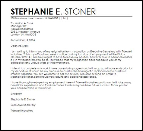 Check spelling or type a new query. Sincere Resignation Letter Example | Letter Samples ...