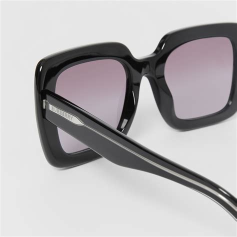 Oversized Square Frame Sunglasses In Black Women Burberry Official