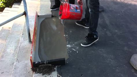 fix the spot with quick drying cement - YouTube