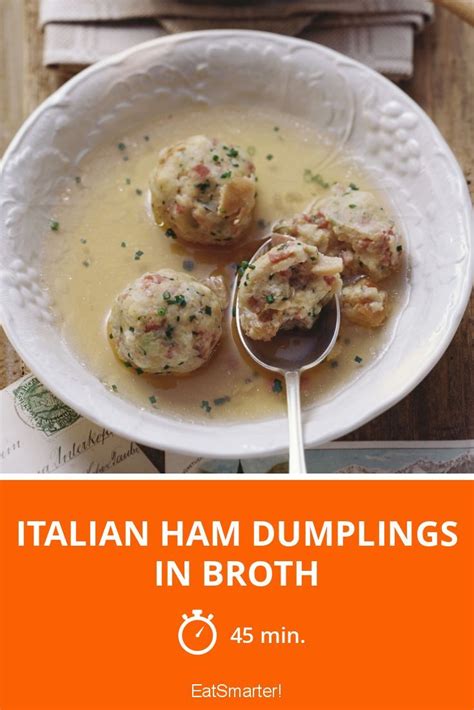 italian ham dumplings in broth rezept knödel suppenküche suppe